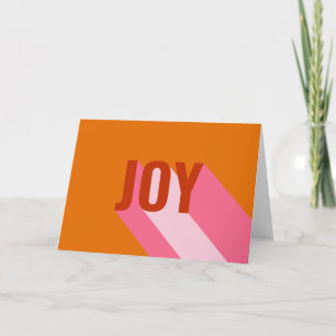 Cartes Pour Fêtes Annuelles Mod Retro Bright Colorful Rose Orange Joie Photo