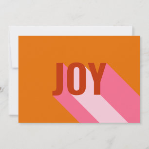 Cartes Pour Fêtes Annuelles Mod Retro Bright Colorful Rose Orange Joie Photo