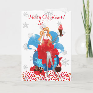 Cartes Pour Fêtes Annuelles Mode Noël stylisé gris rouge illustration
