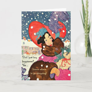 Cartes Pour Fêtes Annuelles Mode vintage Shopaholic