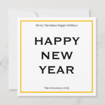 Modern Bold Holiday Card | Custom Text Minimalist 