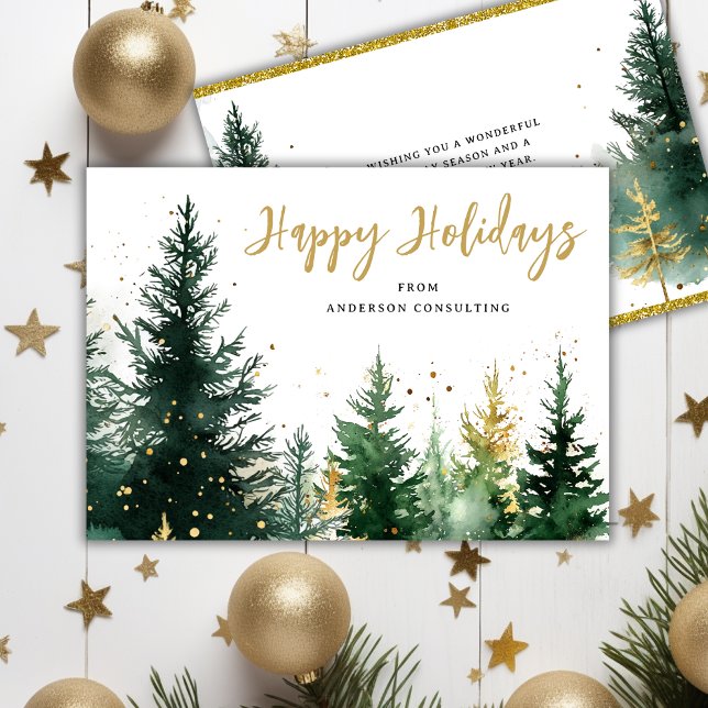 Cartes Pour Fêtes Annuelles Modern Business Christmas Holiday Card  (Créateur téléchargé)