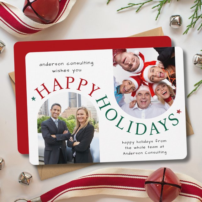 Cartes Pour Fêtes Annuelles Modern Business Christmas Holiday Card (Créateur téléchargé)