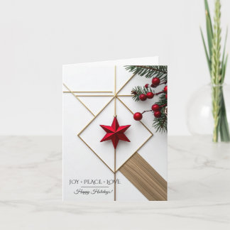 Cartes Pour Fêtes Annuelles Modern Christmas & New Year Card Elegant