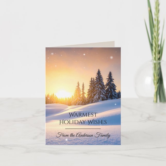 Cartes Pour Fêtes Annuelles Modern Christmas & New Year Card Elegant (Devant)