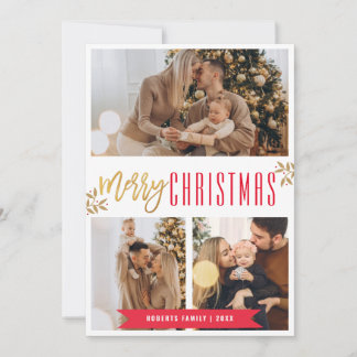 Cartes Pour Fêtes Annuelles Modern Christmas Photo Trendy
