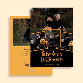 Cartes Pour Fêtes Annuelles Modern Faboolous Halloween Photo Collage