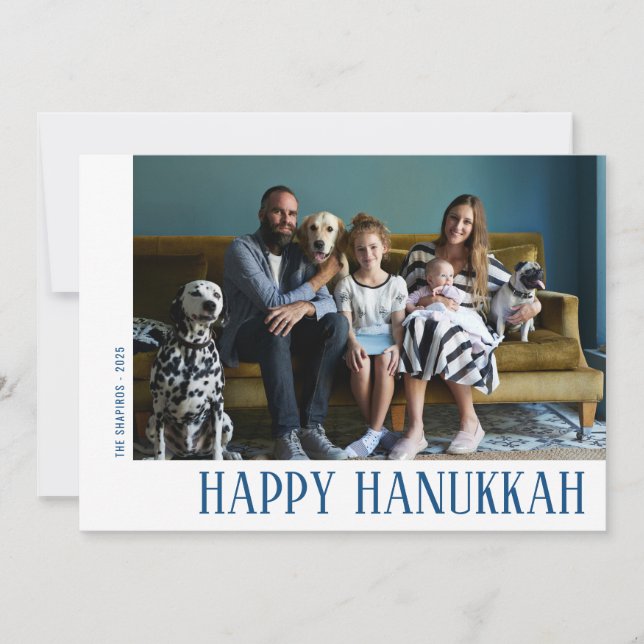 Cartes Pour Fêtes Annuelles Modern Hanukkah Photo (Devant)
