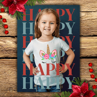 Cartes Pour Fêtes Annuelles Modern Happy Holidays Photo Card