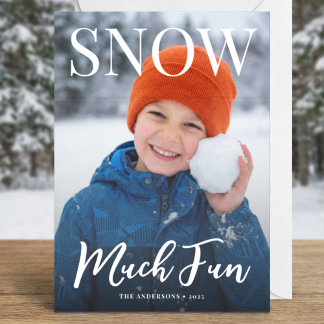 Cartes Pour Fêtes Annuelles Modern Happy Holidays winter Photo Holiday 