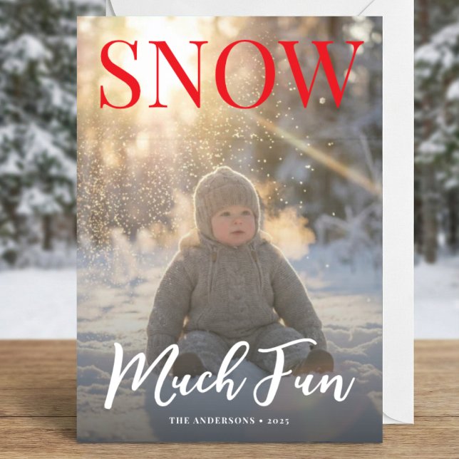 Cartes Pour Fêtes Annuelles Modern Happy Holidays winter Photo Holiday  (Créateur téléchargé)