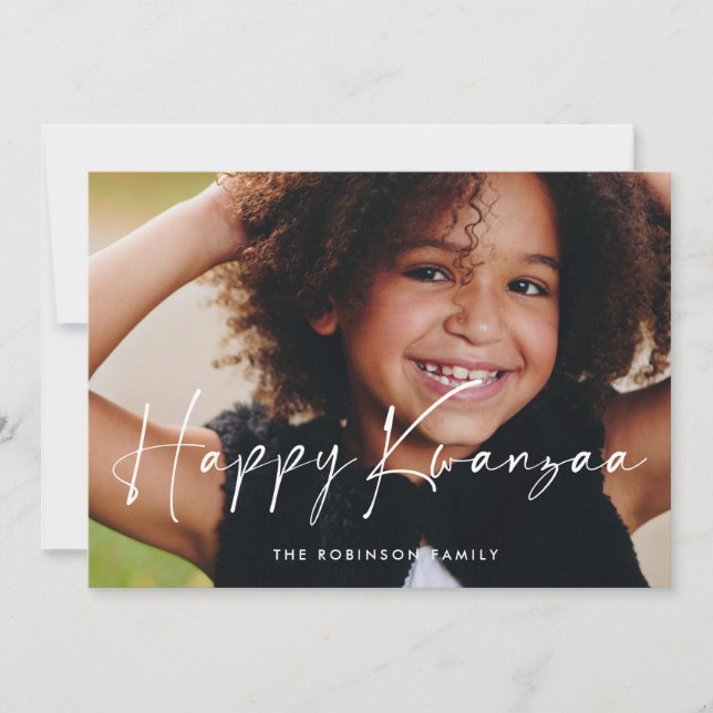 Cartes Pour Fêtes Annuelles Modern Happy Kwanzaa photo (Devant)