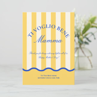 Cartes Pour Fêtes Annuelles Modern Italian Mom Happy Mother’s Day Card