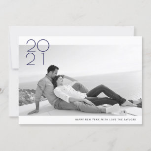 Cartes Pour Fêtes Annuelles Modern navy blue Happy New Year 2020 photo