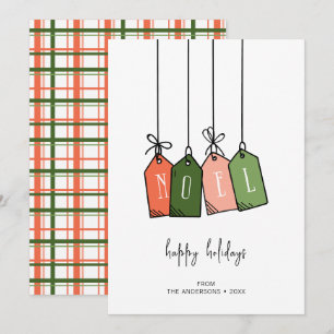 Cartes Pour Fêtes Annuelles Modern Noel Happy Holidays Tags cadeaux
