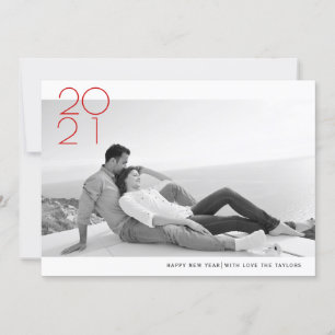 Cartes Pour Fêtes Annuelles Modern red Happy New Year 2020 photo