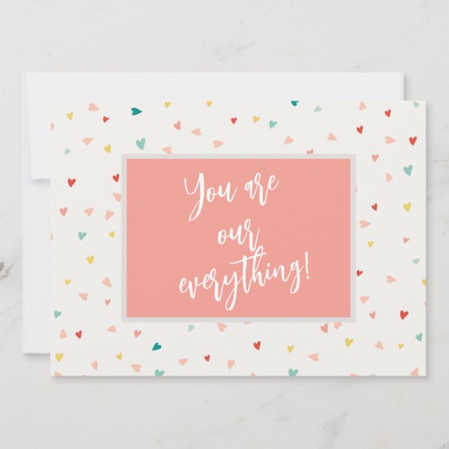 Cartes Pour Fêtes Annuelles Modern You are Our Everything Photo Saint Valentin (Devant)