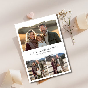 Cartes Pour Fêtes Annuelles Moderne 3 Famille Photo enfants Joyeux Jour des Va