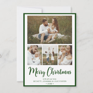 Cartes Pour Fêtes Annuelles Moderne 4 Photo Joyeux Noël