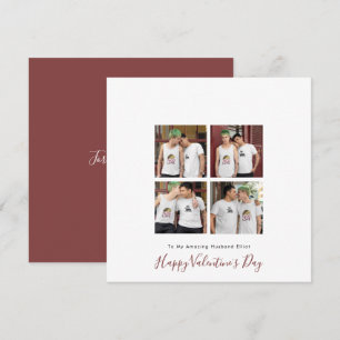 Cartes Pour Fêtes Annuelles Moderne 4 photo LGBT Gay Love Mari Valentine