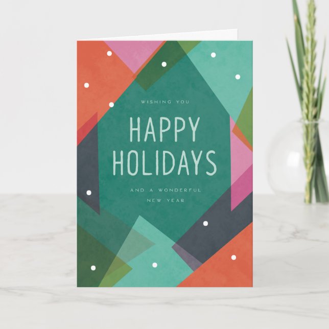 Cartes Pour Fêtes Annuelles Moderne Amusant Entreprise Couleurs Joyeux (Devant)