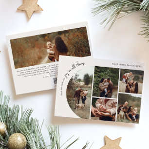 Cartes Pour Fêtes Annuelles Moderne Arche Bohème Beige Joie Dans Toutes Choses