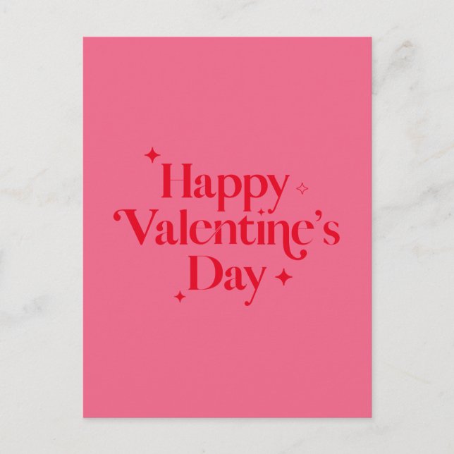 Cartes Pour Fêtes Annuelles Moderne Chic rose rouge étincelle Joyeux Valentin (Devant)