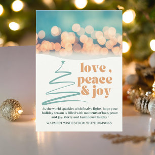 Cartes Pour Fêtes Annuelles Moderne Cosy Amour Festif Paix Joie