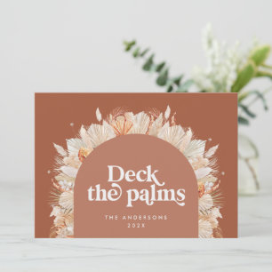 Cartes Pour Fêtes Annuelles Moderne, décoration de Noël palme botanique séchée