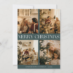 Cartes Pour Fêtes Annuelles Moderne Design Scandinave Vert Simple Noël