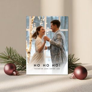 Cartes Pour Fêtes Annuelles Moderne Ho Ho Ho Mariage d'Hiver