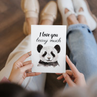 Moderne, Je T'Aime À Faire Beaucoup De Panda Noir 