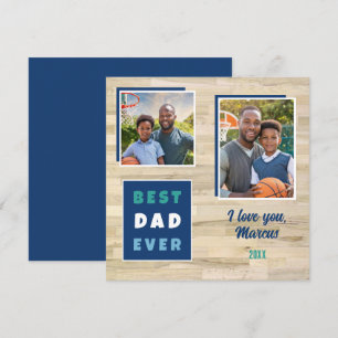 Cartes Pour Fêtes Annuelles Moderne Meilleur Papa Ever 2 Photo Collage Père
