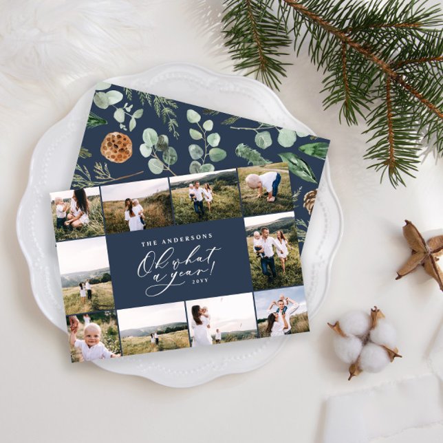 Cartes Pour Fêtes Annuelles Moderne minimaliste 10 photo nouvelle année famill (Créateur téléchargé)