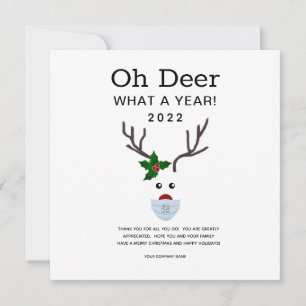 Cartes Pour Fêtes Annuelles Moderne minimaliste 2022 Logo d'entreprise Noël