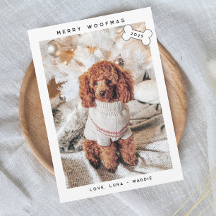 Cartes Pour Fêtes Annuelles Moderne minimaliste Joyeux Woofmas