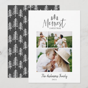 Cartes Pour Fêtes Annuelles Moderne minimaliste Noël rustique multi photo
