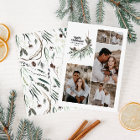 Moderne multi photo élégante aquarelle botanique h