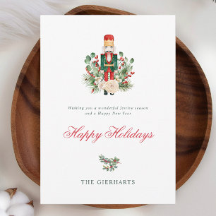 Cartes Pour Fêtes Annuelles Moderne Nutcracker Foliage Joyeuses vacances