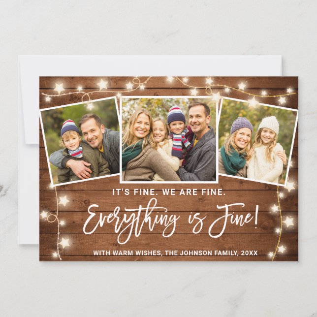 Cartes Pour Fêtes Annuelles Moderne Tout est fin Noël 3 Photo (Devant)