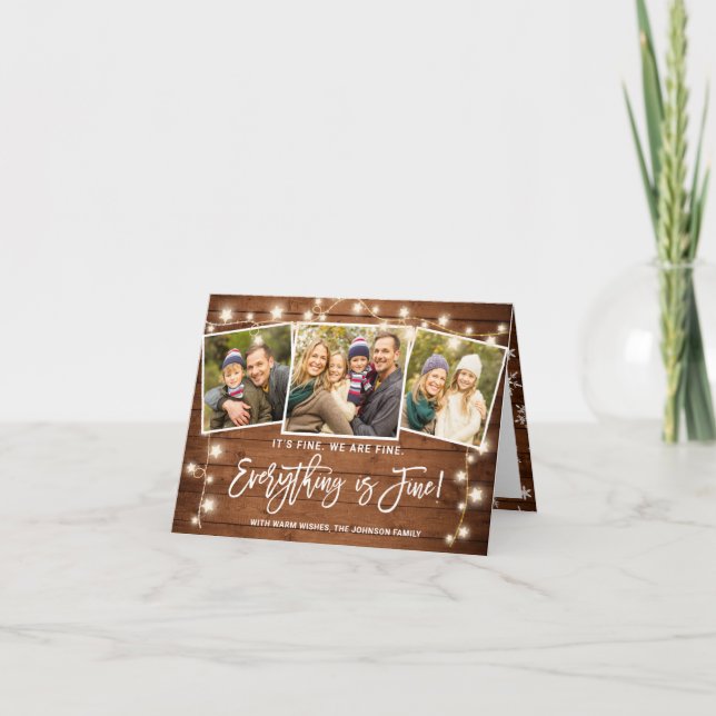 Cartes Pour Fêtes Annuelles Moderne Tout est fin Noël 3 Photo (Devant)