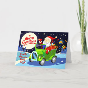 Cartes Pour Fêtes Annuelles Modifier le texte - Père Noël Vintage camion Joyeu