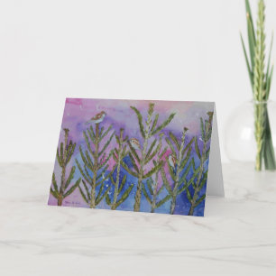 Cartes Pour Fêtes Annuelles Moineaux dans les arbres