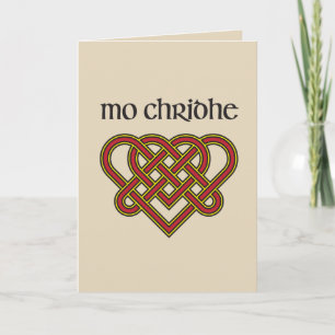 Cartes Pour Fêtes Annuelles MOIS Chridhe - mon coeur en gaélique