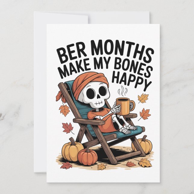 Cartes Pour Fêtes Annuelles Mois de Ber rendent mes os heureux Noël  (Devant)