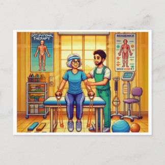 Cartes Pour Fêtes Annuelles Mois de l'ergothérapie Pixel 16 bits