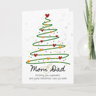 Cartes Pour Fêtes Annuelles Mom and Dad Christmas Folded Holiday Card