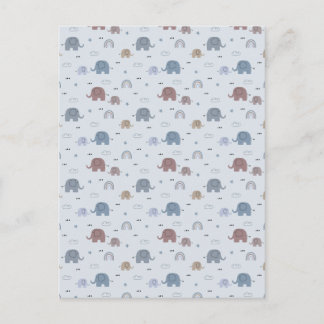 Cartes Pour Fêtes Annuelles Mom & Baby Elephant Pattern Shower Curtain