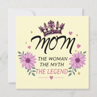 Cartes Pour Fêtes Annuelles Mom The Legend Mother's Day Gift
