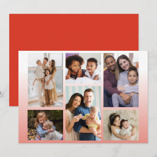 Cartes Pour Fêtes Annuelles Moments en vedette : Personnalisable 6 Photo Colla
